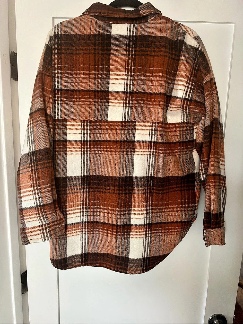 12th Tribe Plaid Button Down in Brown & White Size Small/Medium - Picture 2 of 4